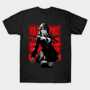 Goth Grunge Anime Manga Girl Cyberpunk Aesthetic Futuristic Japanese Streetwear T-Shirt